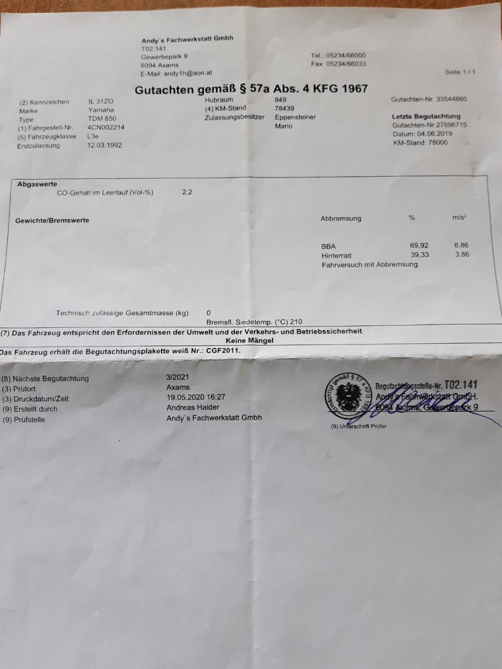 Motorrad verkaufen Yamaha TDM 850 Ankauf